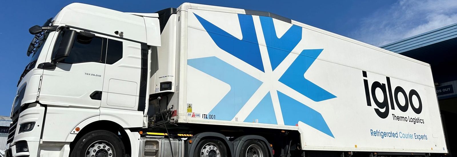 Igloo articulated lorry in the depot yard
